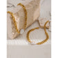 Flat pearl gold bracelet