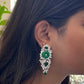 Emerald Zircon Dangle earrings