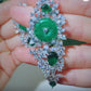 Emerald Zircon Dangle earrings