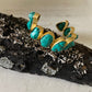 The “imperfectly perfect” Turquoise adjustable cuffs.