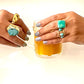 Unbounded turquoise ring