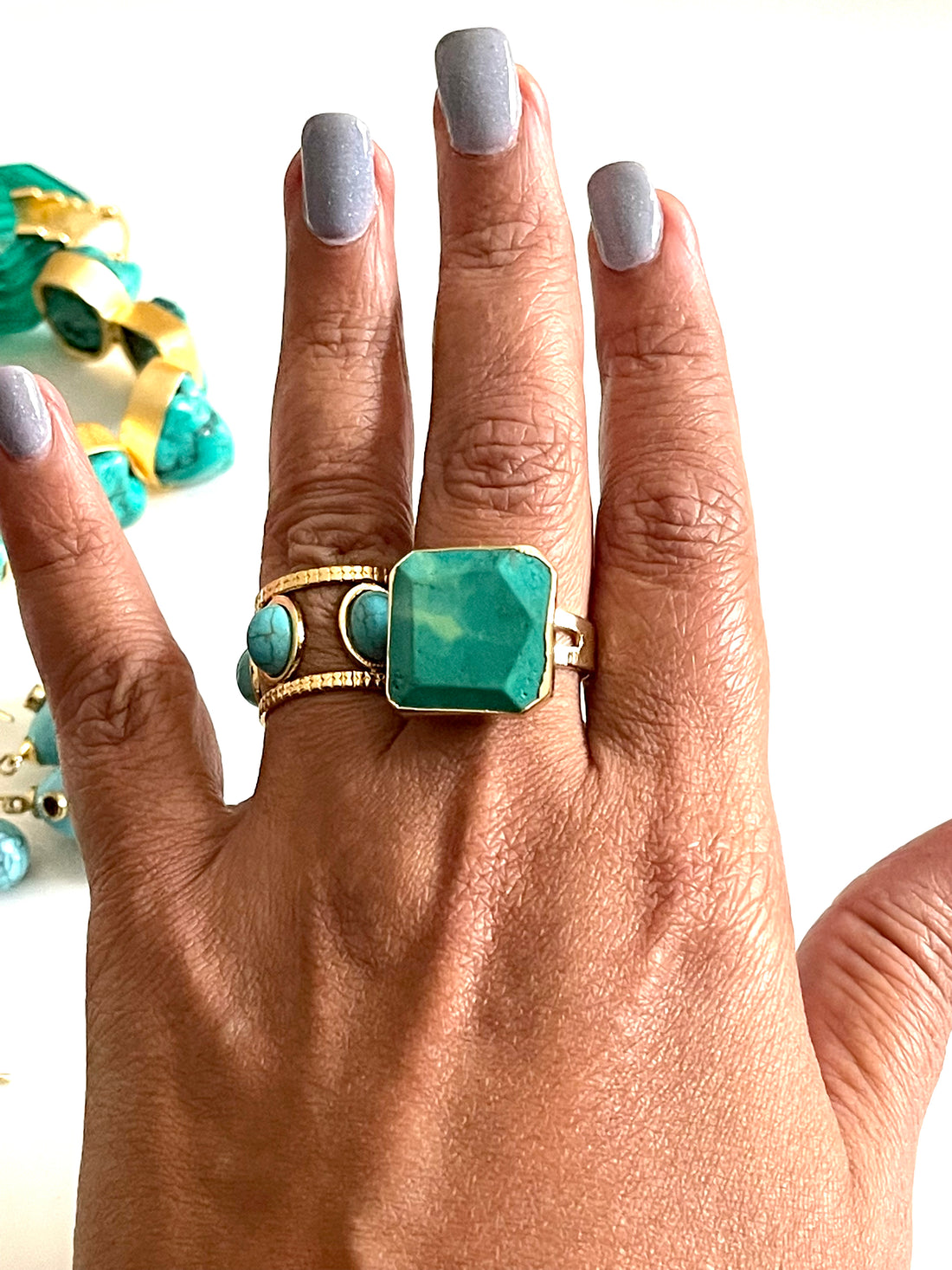 Sara  semiprecious stone ring