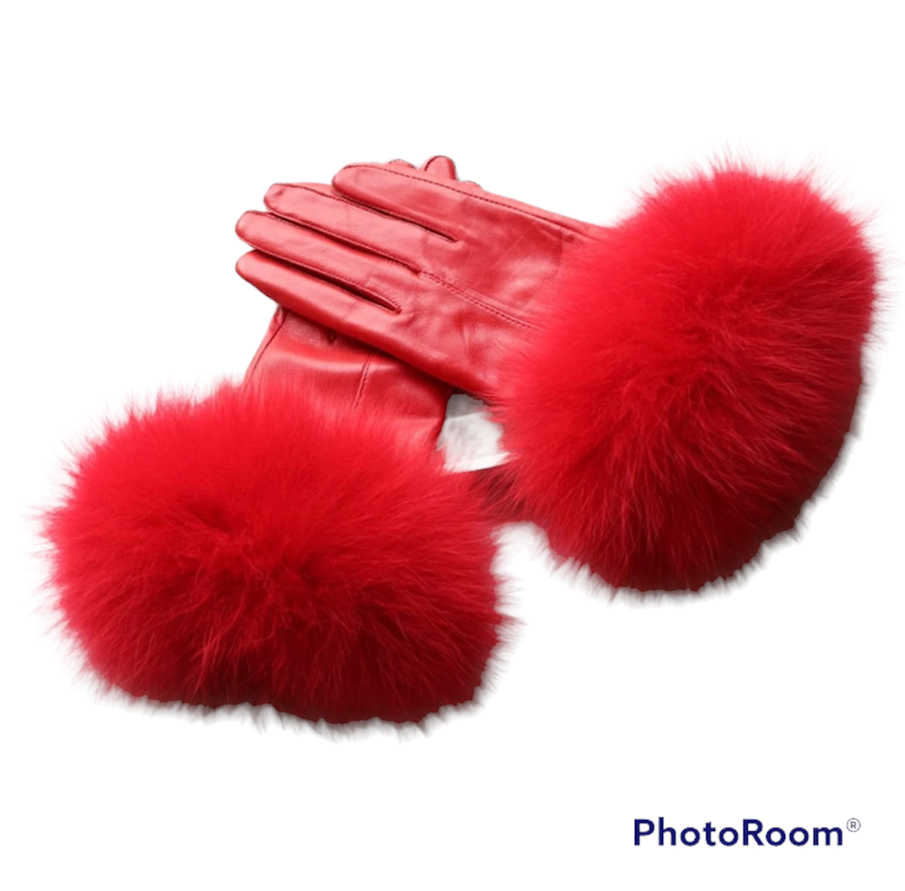 Kaamra’s Luxury leather gloves, watermelon red
