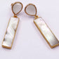 Shell and white crystal dangle earrings