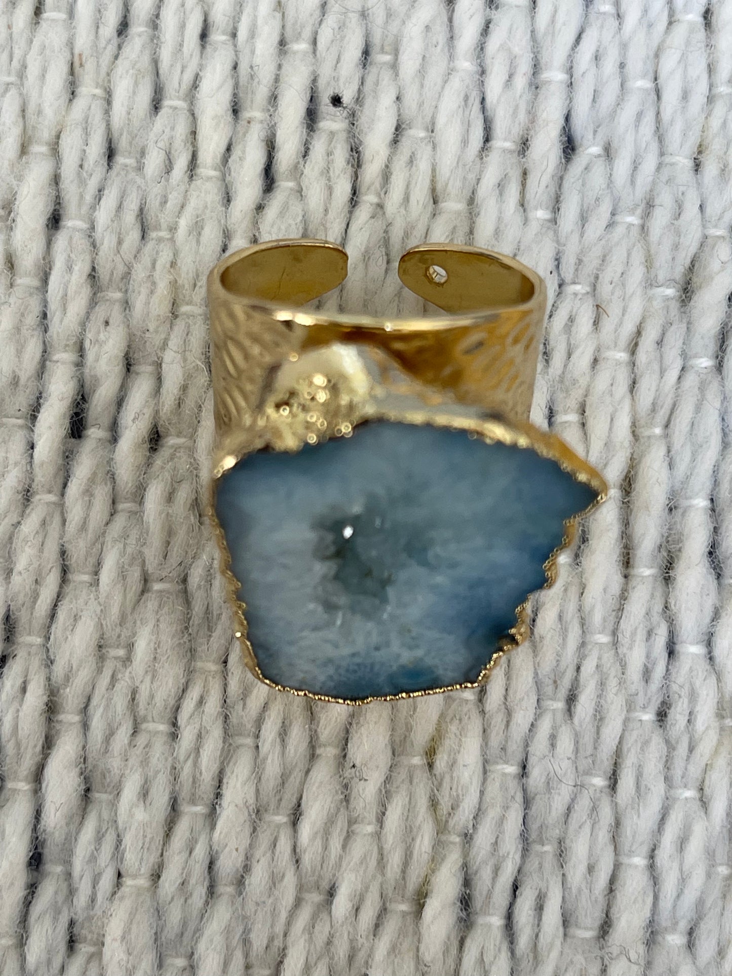Unbounded Blue Agate ring