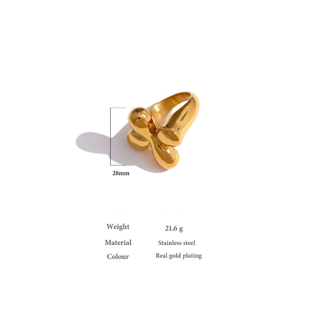 Radiant flower Gold ring