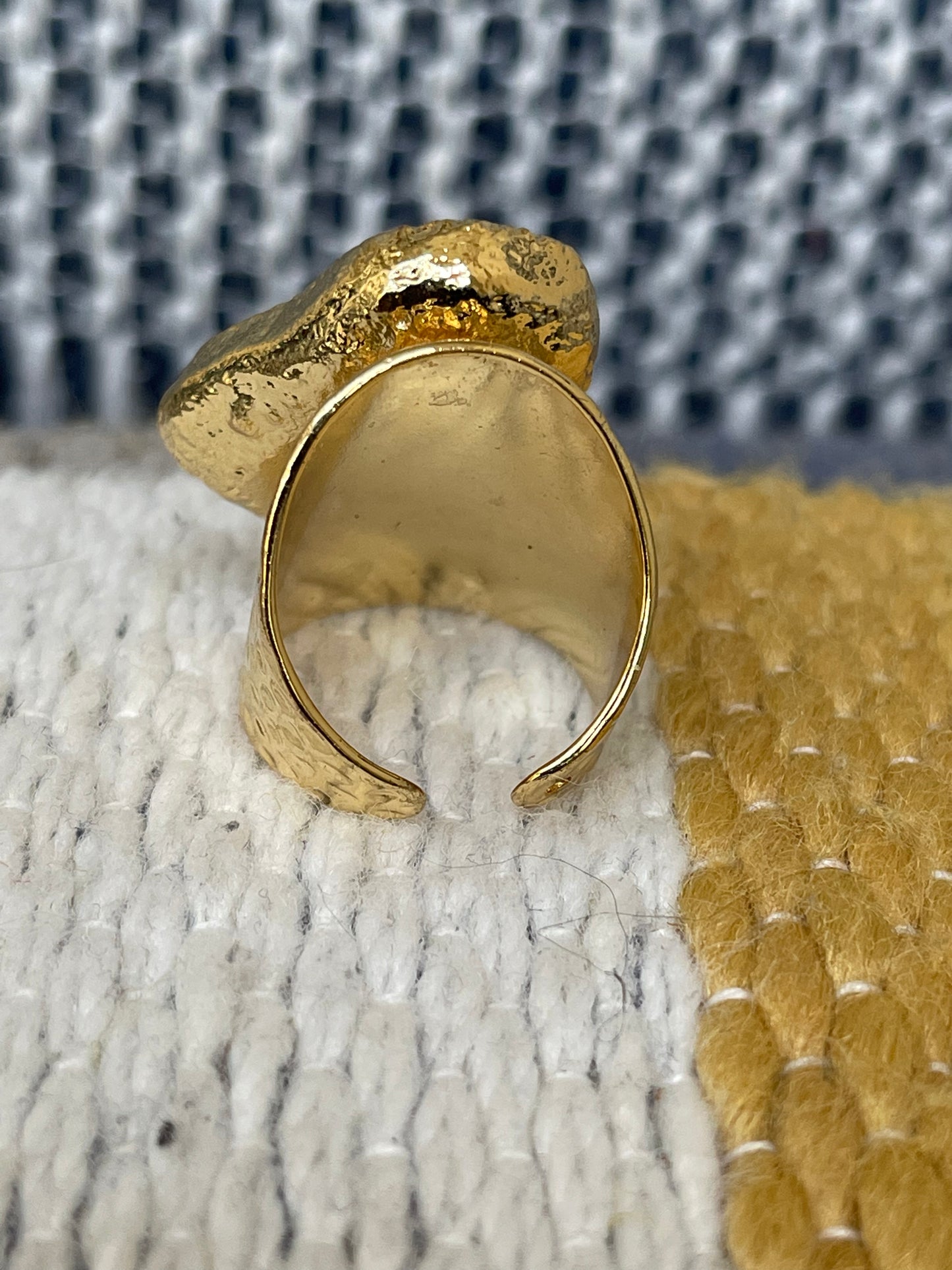 Unbounded Natural Brazilian Agate ring