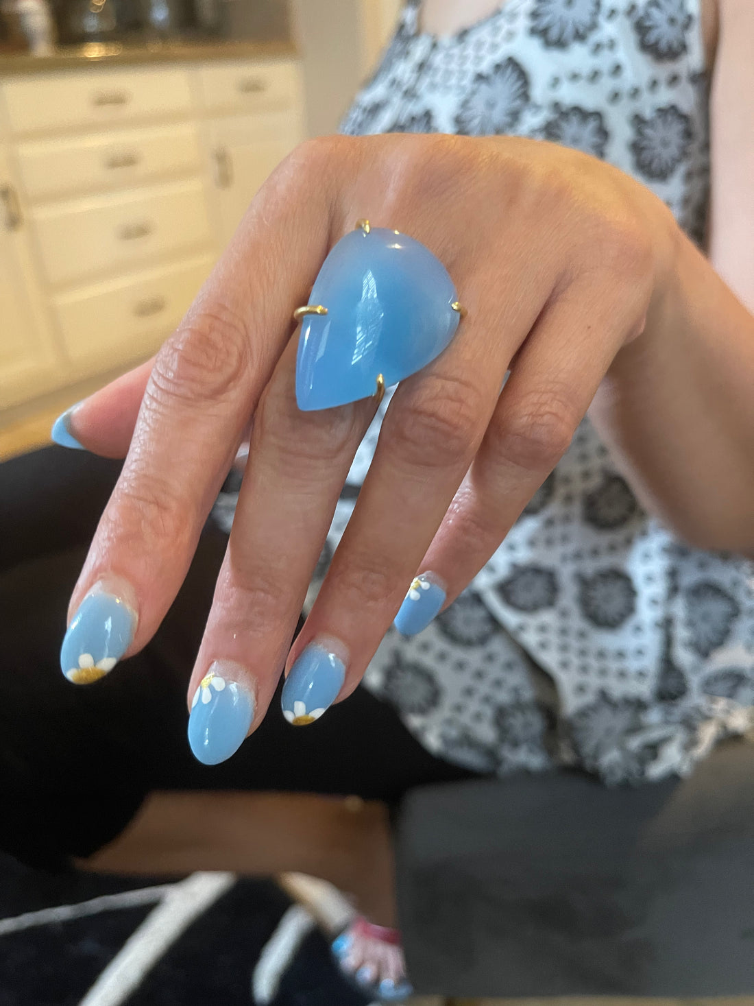Gold Chalcedony ring