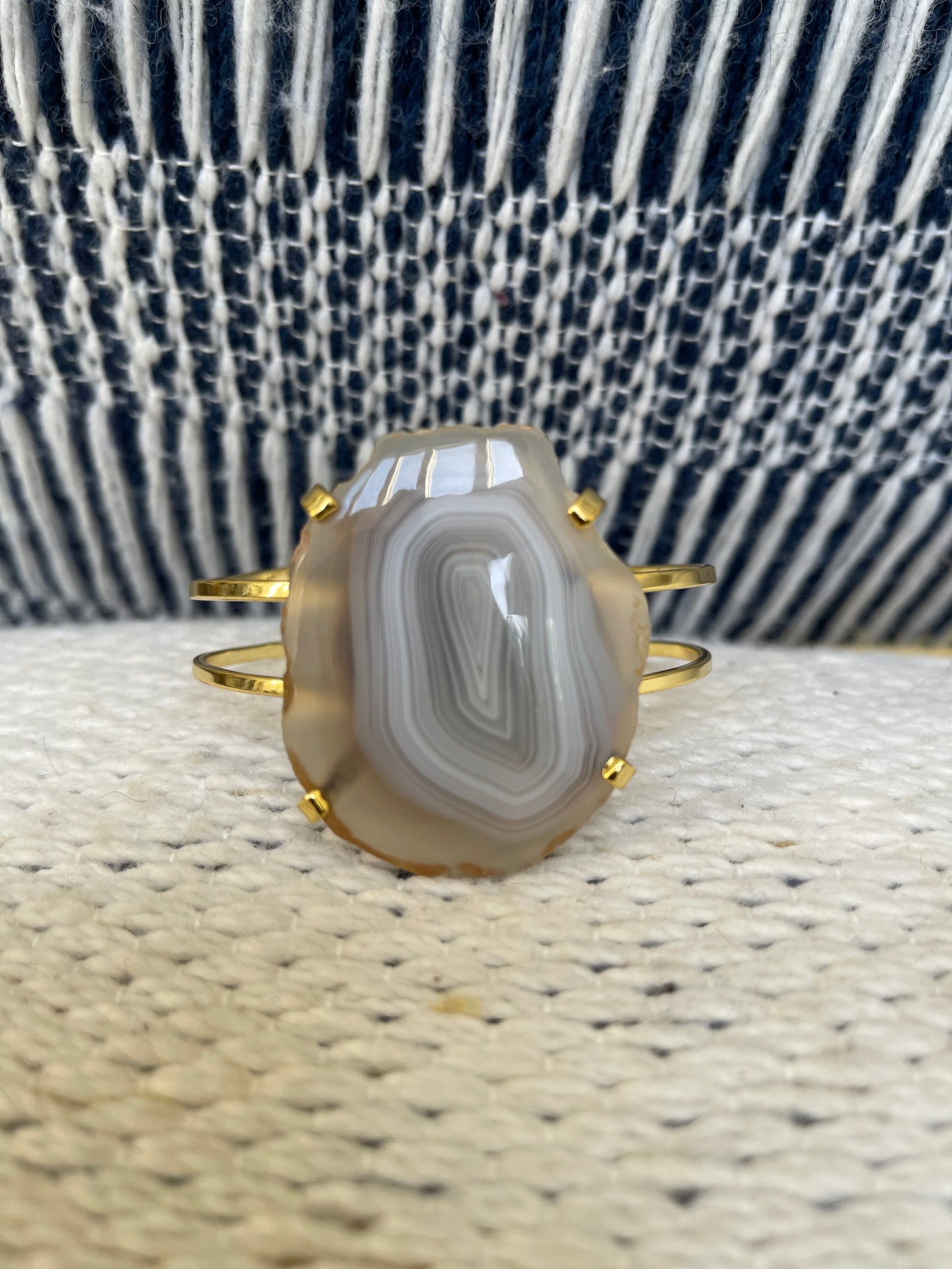 Unbounded Raw Agate Cuff