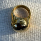 Radiant round Gold ring