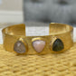 Inanna Rose Quartz , Pink Opal & Labradorite Cuff