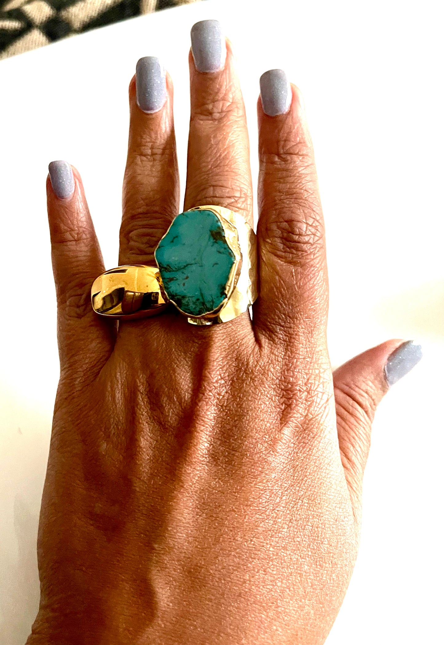 Unbounded turquoise ring