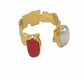Coral & Pearl Ring
