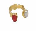 Coral & Pearl Ring