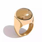 Radiant round Gold ring