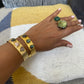 Inanna Rose Quartz , Pink Opal & Labradorite Cuff