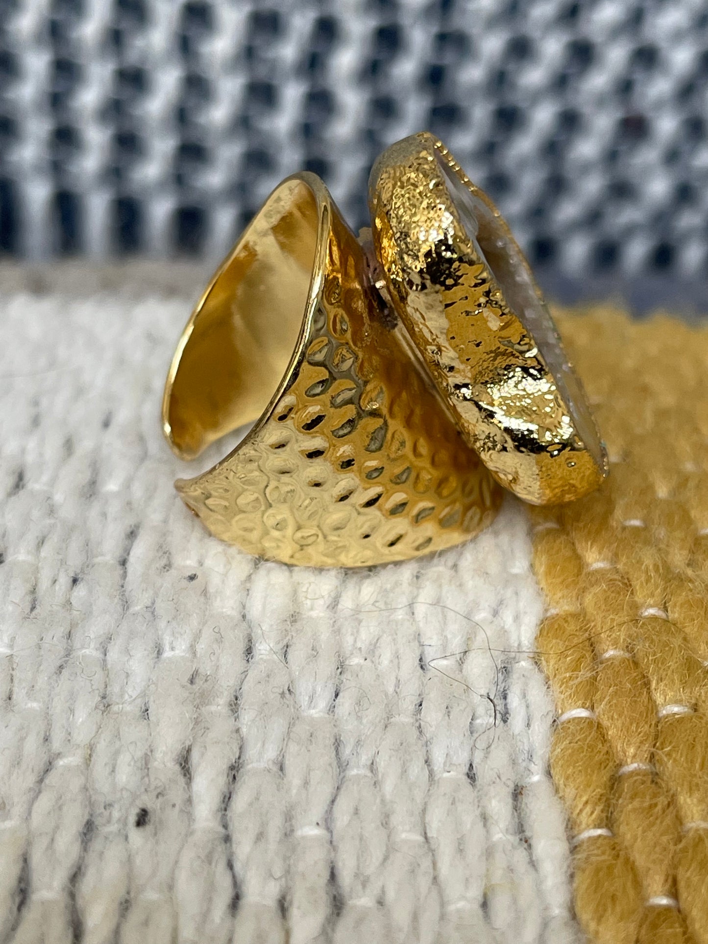 Unbounded Natural Brazilian Agate ring