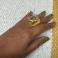 Unbounded Natural Brazilian Agate ring