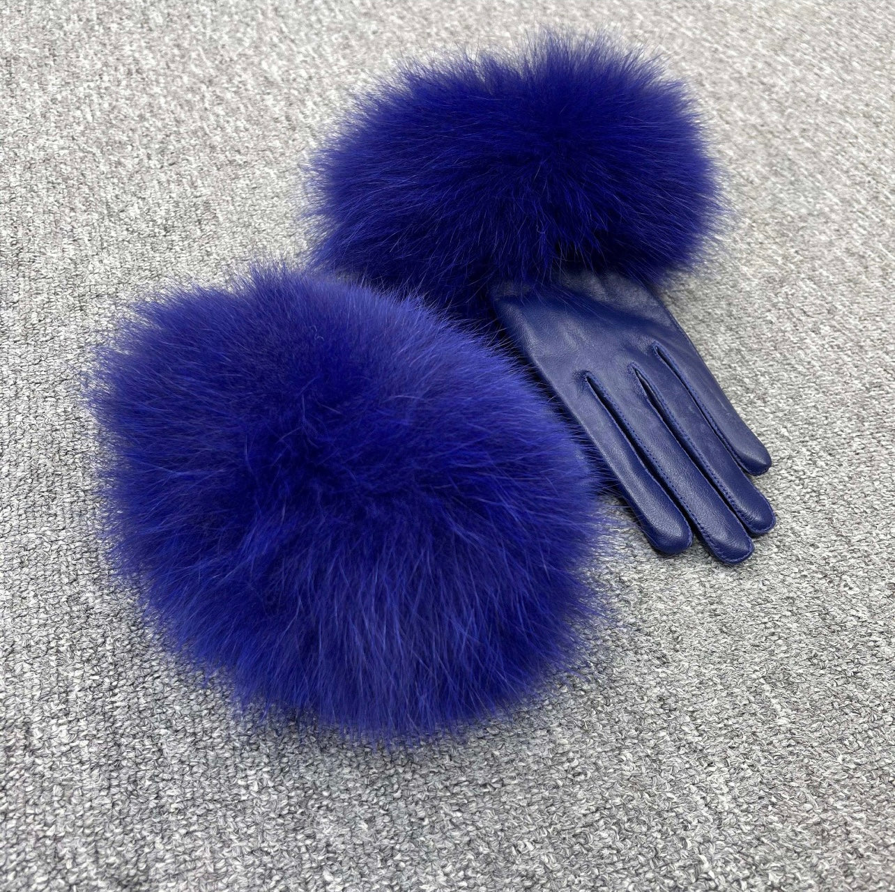 Kaamra’s Luxury leather gloves, Indigo
